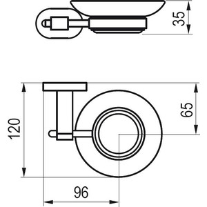 Мыльница Ravak Chrome CR 200.00 с держателем (X07P187)