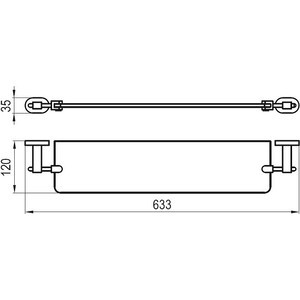 Полка стеклянная Ravak Chrome CR 500.00 64 см (X07P195)