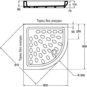 Душевой поддон Vidima 80х80 белый (W833461)