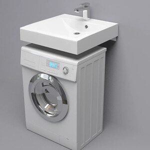 Раковина над стиральной машиной ALTASAN Grand 60х60 с кронштейнами и сливной системой (UPP60GRANDs)