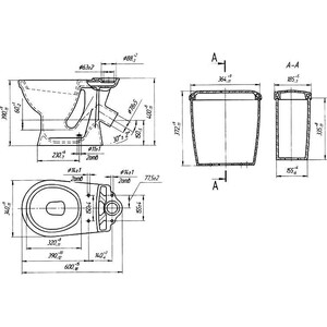 Унитаз-компакт Оскольская керамика Суперкомпакт (44901110022)