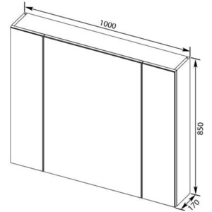 Зеркальный шкаф Aquanet Эвора 100 с подсветкой, дуб антик (182998, 179947)