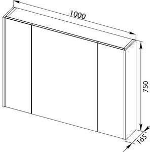 Зеркальный шкаф Aquanet Латина 100 белый (179636)