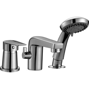Смеситель на борт ванны Rossinka Silvermix на 3 отверстия, хром (S35-39)