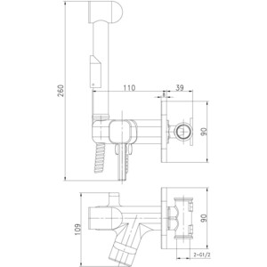 Гигиенический душ Lemark Solo с гигиеническим набором (LM7165C)