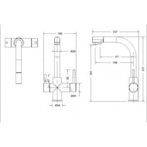 Смеситель для кухни Bravat Palace под фильтр (F729261CP-RUS)