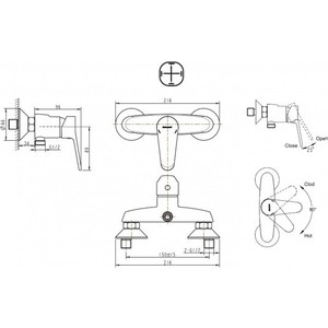 Смеситель для душа Bravat Eco (F9111147C-01)