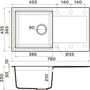 Кухонная мойка Omoikiri Sakaime 78 BE ваниль (4993112)