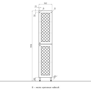 Пенал Style line Канна 36 белый (ЛС-00000193)