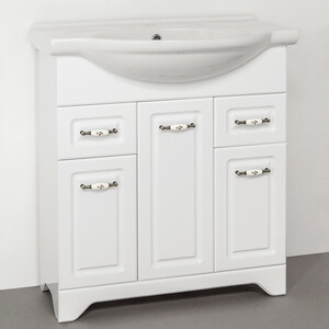 Тумба под раковину Style line Олеандр-2 Люкс 75 белая (ЛС-00000048)