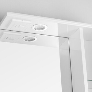 Зеркало-шкаф Style line Олеандр-2 Люкс 55 с подсветкой, белый (ЛС-00000049)