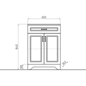Тумба Style line Олеандр-2 Люкс 60 белая (ЛС-00000347)