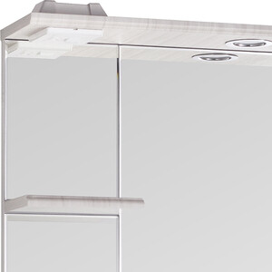 Зеркало-шкаф Style line Олеандр-2 Люкс 75 с подсветкой, рельеф пастель (ЛС-00000203)