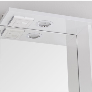 Зеркало-шкаф Style line Панда Фьюжн 55 с подсветкой, белый (ЛС-00000077)