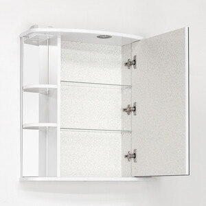 Зеркальный шкаф Style line Лира 70 с подсветкой, белый (ЛС-00000123)