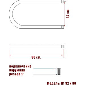 Полотенцесушитель водяной Ника Simple П 32х80
