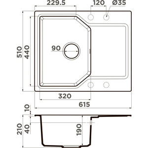 Кухонная мойка Omoikiri Yonaka 61 SA бежевая (4993639)