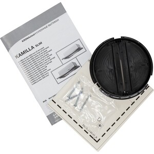 Вытяжка встраиваемая Krona Kamilla Slim 600 black/inox (2 мотора)