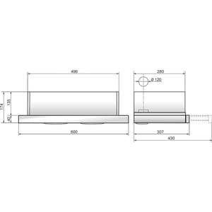 Вытяжка встраиваемая Elikor Интегра 60П-400-В2Л топленое молоко/топленое молоко УХЛ 4.2