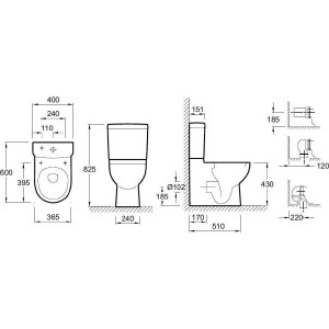 Унитаз Jacob Delafon Odeon UP напольный с сиденьем плавное закрывание (E0522-00)