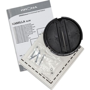 Вытяжка встраиваемая Krona Kamilla slim 600 white (2 мотора)