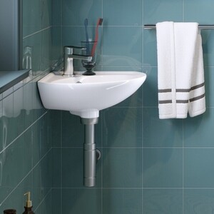 Раковина угловая Sanita Веер 36х36 (WB.CR/Veer/23-C/WHT.G/S1)