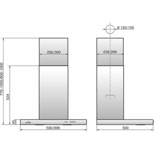 Вытяжка Elikor Квадра 90П-650-К3Д антрацит