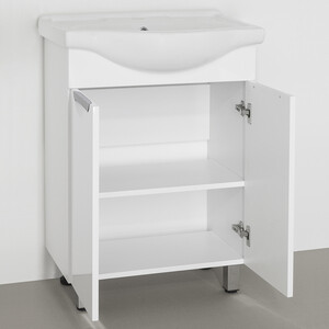 Тумба с раковиной Style line Жасмин 60 белая (ЛС-00000034 + 1WH110268)