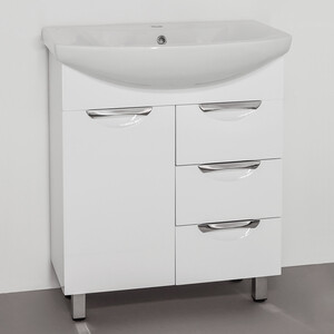 Тумба с раковиной Style line Жасмин 70 белая (ЛС-00000036 + 1WH207776)