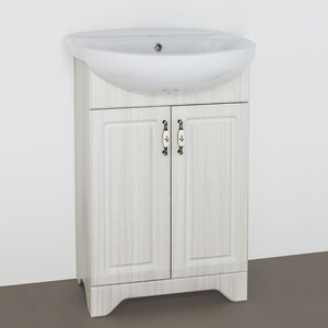 Тумба с раковиной Style line Олеандр-2 Люкс 55 рельеф пастель (ЛС-00000258 + 1WH110186)