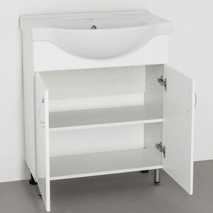 Тумба с раковиной Style line Эко Стандарт №23 белая (ЛС-00000105 + S-UM-ERI70/1-w)