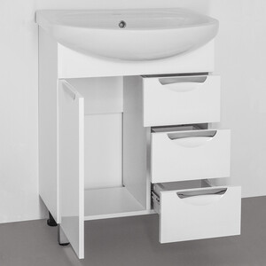 Тумба с раковиной Style line Жасмин 65 белая (ЛС-00000035 + 1WH110174)