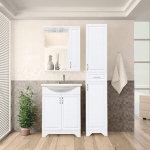 Тумба с раковиной Style line Олеандр-2 Люкс 75 белая (ЛС-00000048 + 1WH110259)