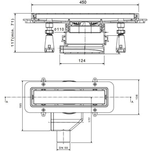 Душевой лоток Pestan Confluo Premium Line 450 мм (13100002)