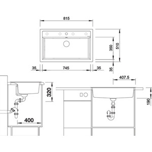Кухонная мойка Blanco Dalago 8 белый (516633)