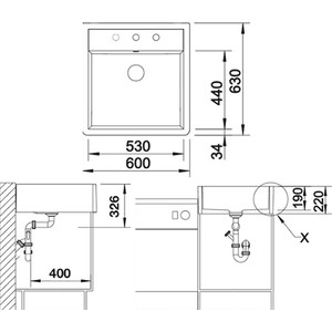 Кухонная мойка Blanco Panor 60 матовый белый (514486)