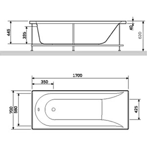 Акриловая ванна Am.Pm Spirit 170x70 (W72A-170-070W-A2)