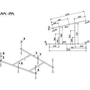 Каркас для ванны Am.Pm Spirit 160х100 универсальный (W72A-160-100W-R2)