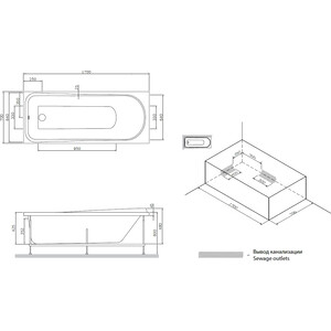 Фронтальная панель Am.Pm Like 170 (W80A-170-070W-P)
