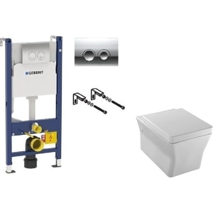 Комплект унитаза Jacob Delafon Delta 21 инсталляция + унитаз Jacob Delafon Reve с сиденьем микролифт (458.124.21.1/E4811-00)