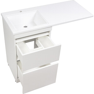 Тумба под раковину Style line Даллас Люкс 48 (110) напольная, под стиральную машину, белая эмаль (СС-00002347)
