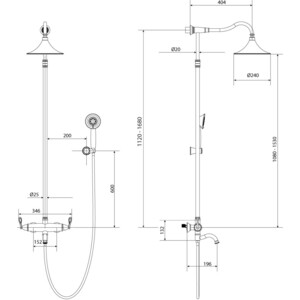 Душевая система Lemark Prime со смесителем, черный/розовое золото (LM6162BRG)