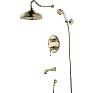 Душевая система Lemark Villa с изливом, бронза (LM4822B)