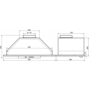 Вытяжка встраиваемая Elikor 52Н-400-П3Д нержавеющая сталь