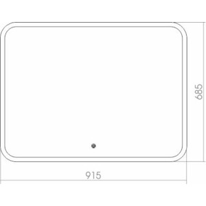 Зеркало Mixline Стив 91,5х68,5 с подсветкой, сенсор (4620001984787)