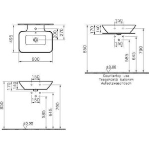 Раковина Jacob Delafon Mideo 61 (E4333G-00)