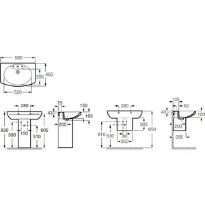 Раковина Roca Dama Senso 58х46 (327512000)