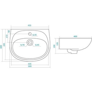 Раковина Santek Анимо 50х40 (1WH110496)