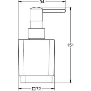 Запасная емкость для дозатора жидкого мыла Grohe Selection Cube для 40865000 (40805000)