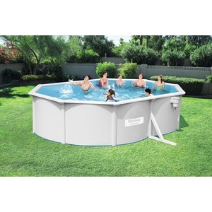 Стальной бассейн Bestway 56586 BW Hydrium 500х360х120см, 16296л, песч.фил.-нас 3028л/ч, лестн, тент, подст, попл.-доз